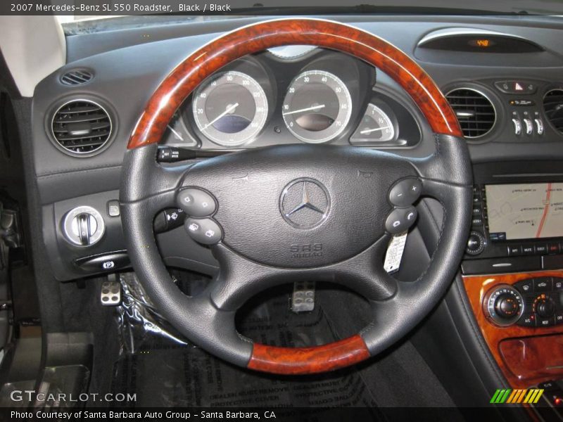Black / Black 2007 Mercedes-Benz SL 550 Roadster