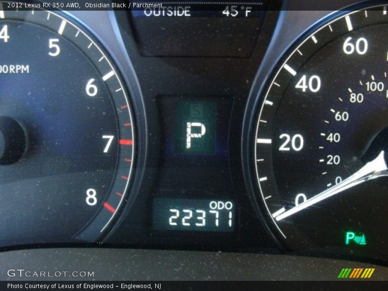 Obsidian Black / Parchment 2012 Lexus RX 350 AWD