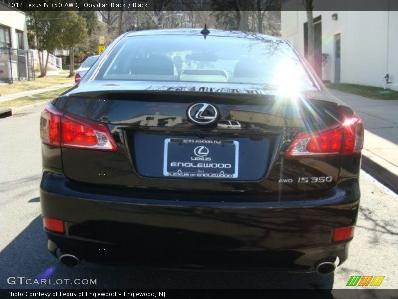 Obsidian Black / Black 2012 Lexus IS 350 AWD