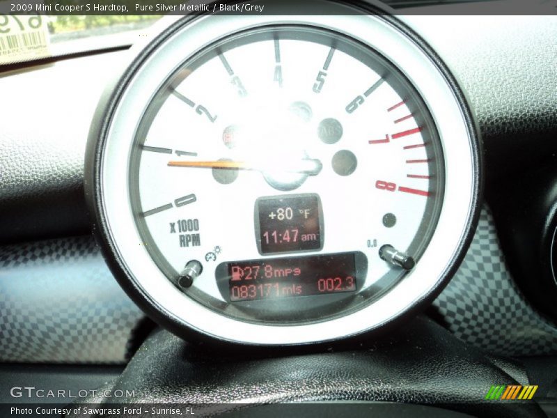 Pure Silver Metallic / Black/Grey 2009 Mini Cooper S Hardtop
