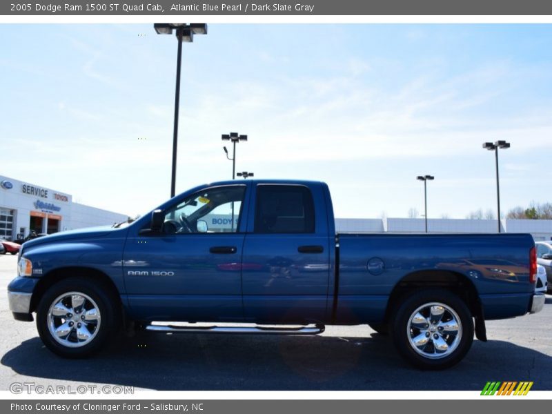 Atlantic Blue Pearl / Dark Slate Gray 2005 Dodge Ram 1500 ST Quad Cab