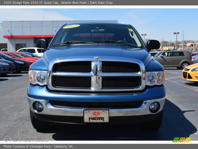 Atlantic Blue Pearl / Dark Slate Gray 2005 Dodge Ram 1500 ST Quad Cab