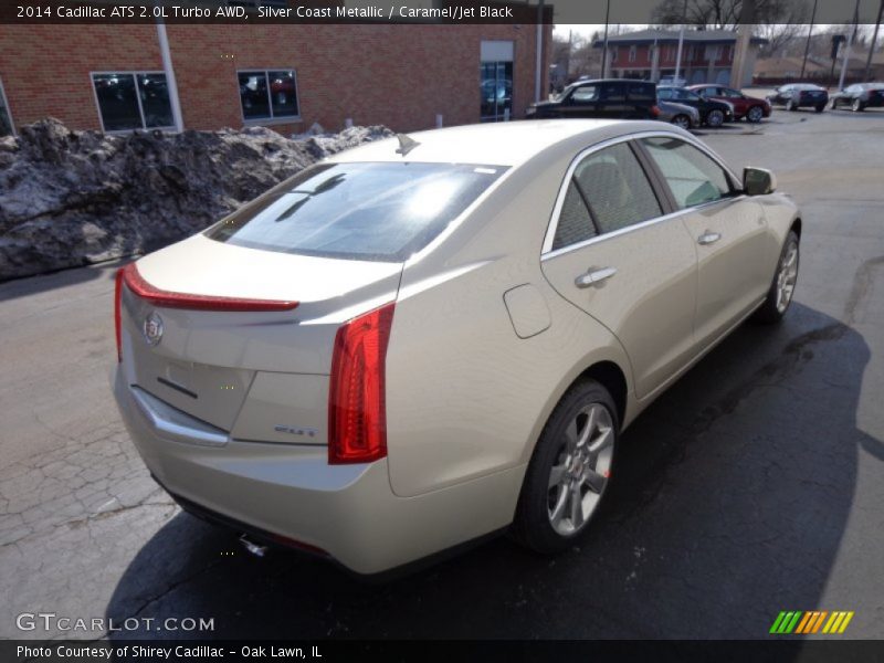 Silver Coast Metallic / Caramel/Jet Black 2014 Cadillac ATS 2.0L Turbo AWD