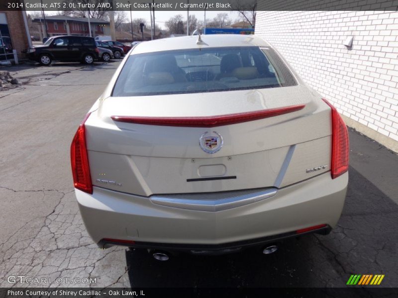 Silver Coast Metallic / Caramel/Jet Black 2014 Cadillac ATS 2.0L Turbo AWD