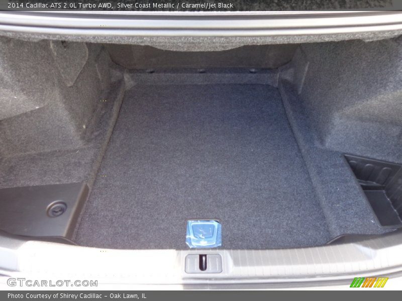 Silver Coast Metallic / Caramel/Jet Black 2014 Cadillac ATS 2.0L Turbo AWD