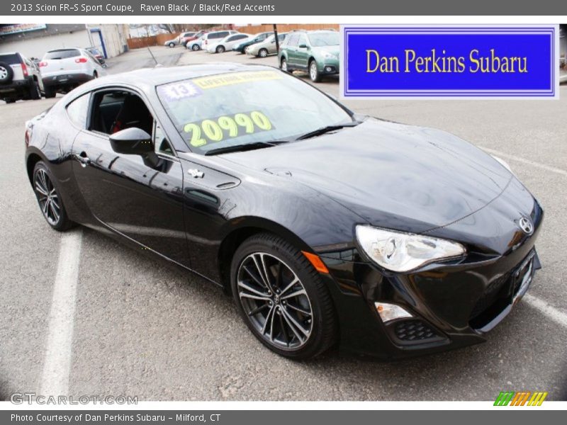 Raven Black / Black/Red Accents 2013 Scion FR-S Sport Coupe