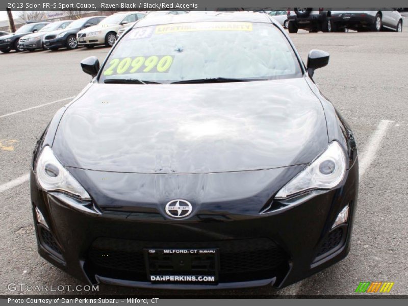 Raven Black / Black/Red Accents 2013 Scion FR-S Sport Coupe
