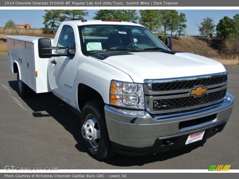 Summit White / Dark Titanium 2014 Chevrolet Silverado 3500HD WT Regular Cab 4x4 Utility Truck