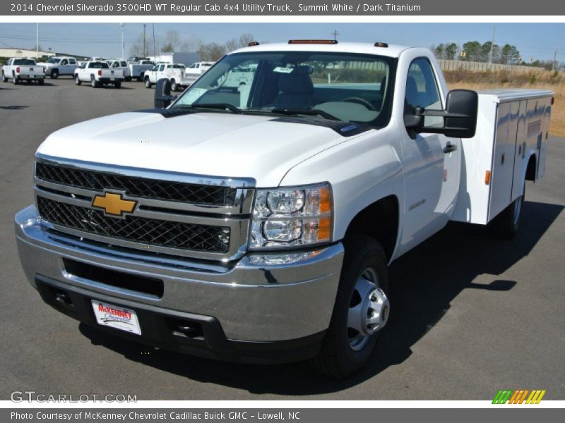 Summit White / Dark Titanium 2014 Chevrolet Silverado 3500HD WT Regular Cab 4x4 Utility Truck