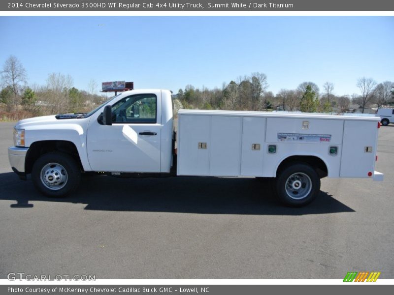 Summit White / Dark Titanium 2014 Chevrolet Silverado 3500HD WT Regular Cab 4x4 Utility Truck