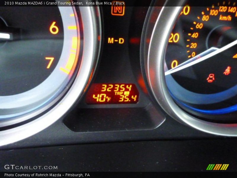 Kona Blue Mica / Black 2010 Mazda MAZDA6 i Grand Touring Sedan