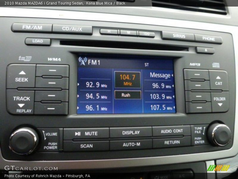 Kona Blue Mica / Black 2010 Mazda MAZDA6 i Grand Touring Sedan