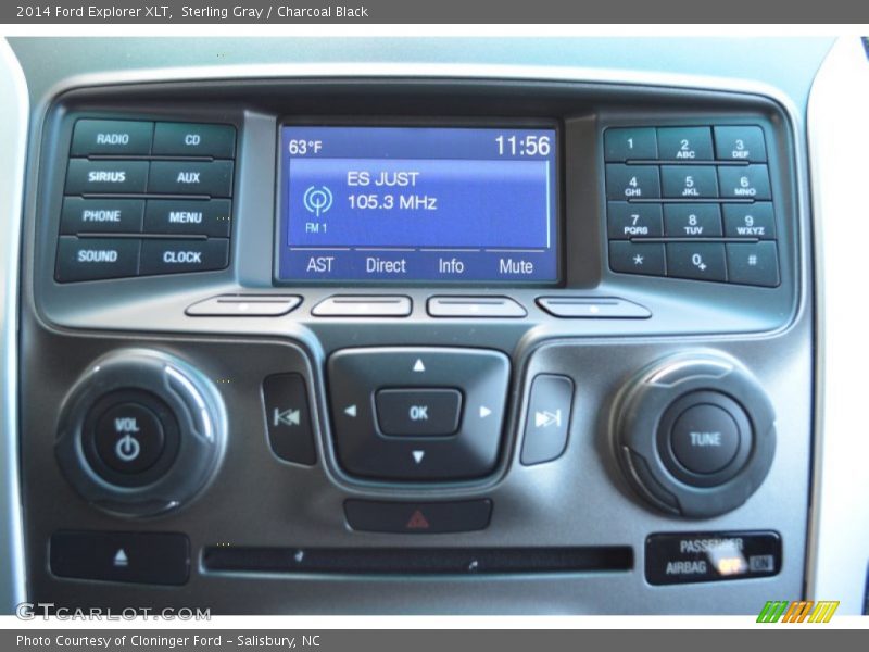 Sterling Gray / Charcoal Black 2014 Ford Explorer XLT
