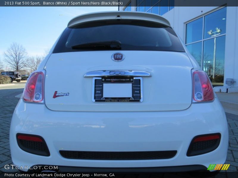 Bianco (White) / Sport Nero/Nero (Black/Black) 2013 Fiat 500 Sport