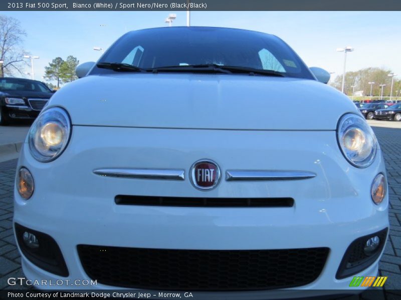 Bianco (White) / Sport Nero/Nero (Black/Black) 2013 Fiat 500 Sport