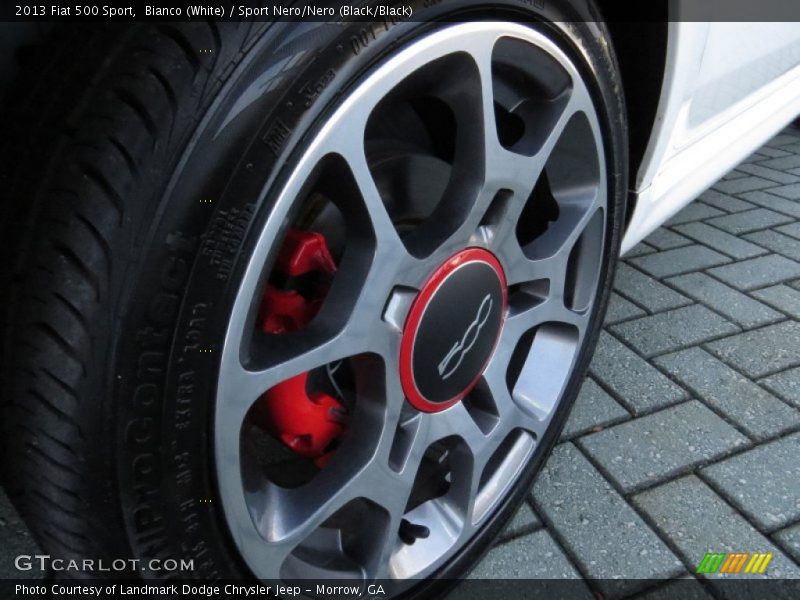 Bianco (White) / Sport Nero/Nero (Black/Black) 2013 Fiat 500 Sport