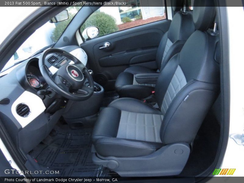 Bianco (White) / Sport Nero/Nero (Black/Black) 2013 Fiat 500 Sport