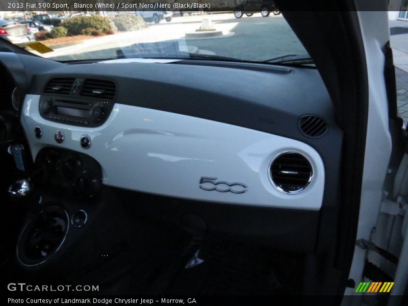 Bianco (White) / Sport Nero/Nero (Black/Black) 2013 Fiat 500 Sport