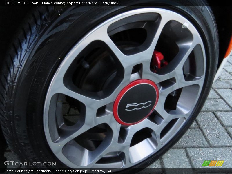 Bianco (White) / Sport Nero/Nero (Black/Black) 2013 Fiat 500 Sport