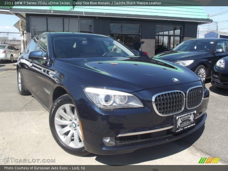 Deep Sea Blue Metallic / Saddle/Black Nappa Leather 2011 BMW 7 Series 750Li xDrive Sedan