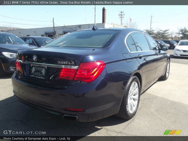 Deep Sea Blue Metallic / Saddle/Black Nappa Leather 2011 BMW 7 Series 750Li xDrive Sedan