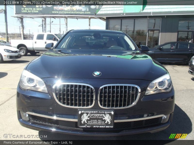 Deep Sea Blue Metallic / Saddle/Black Nappa Leather 2011 BMW 7 Series 750Li xDrive Sedan
