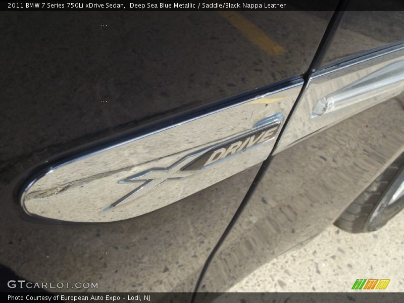 Deep Sea Blue Metallic / Saddle/Black Nappa Leather 2011 BMW 7 Series 750Li xDrive Sedan
