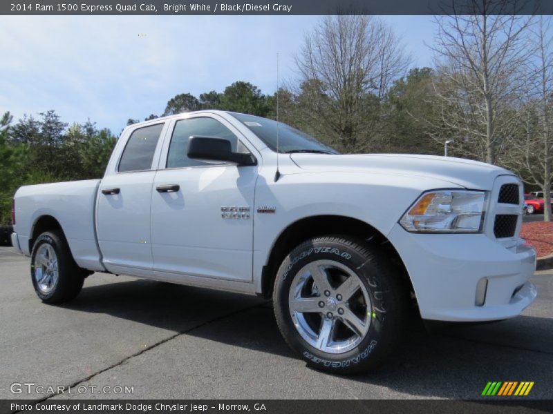 Bright White / Black/Diesel Gray 2014 Ram 1500 Express Quad Cab