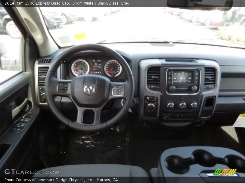 Bright White / Black/Diesel Gray 2014 Ram 1500 Express Quad Cab