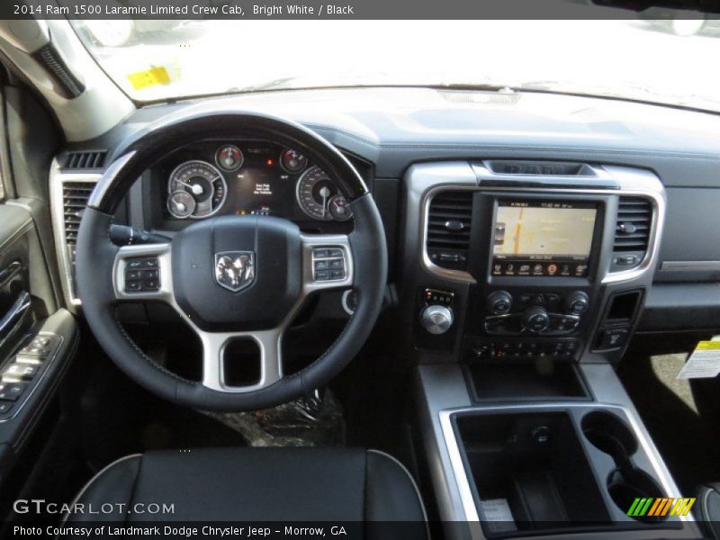 Bright White / Black 2014 Ram 1500 Laramie Limited Crew Cab