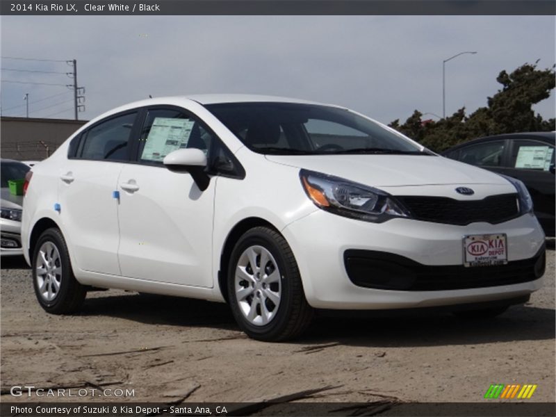 Clear White / Black 2014 Kia Rio LX