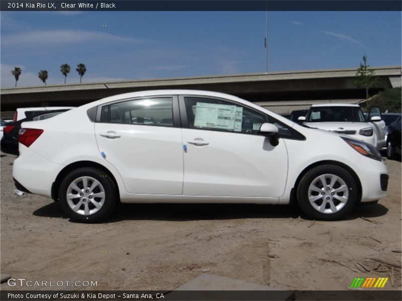 Clear White / Black 2014 Kia Rio LX