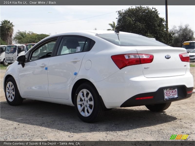 Clear White / Black 2014 Kia Rio LX