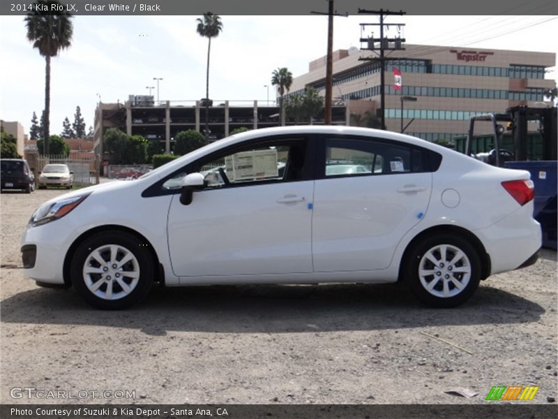 Clear White / Black 2014 Kia Rio LX