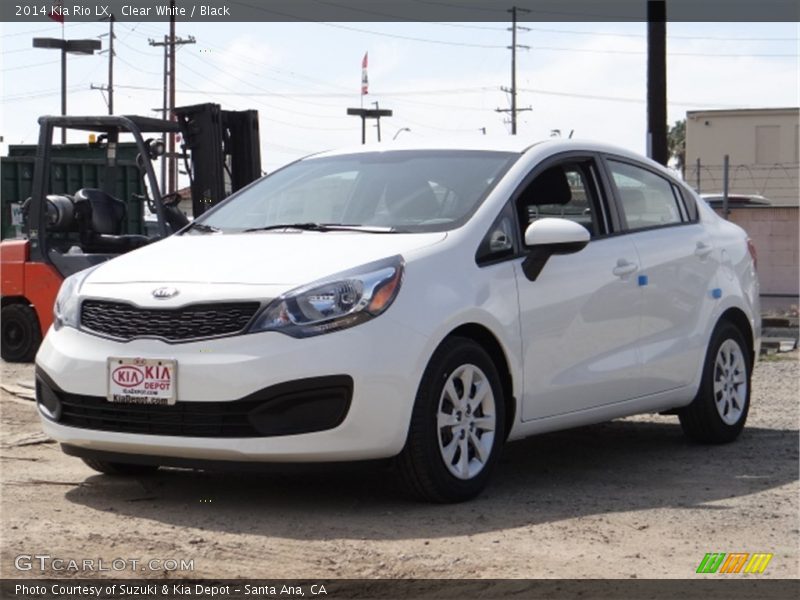 Clear White / Black 2014 Kia Rio LX