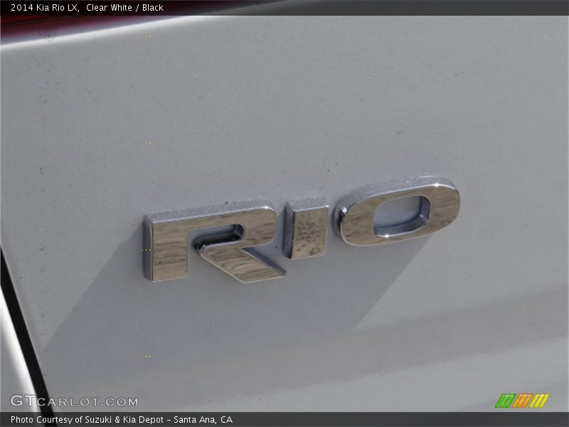 Clear White / Black 2014 Kia Rio LX
