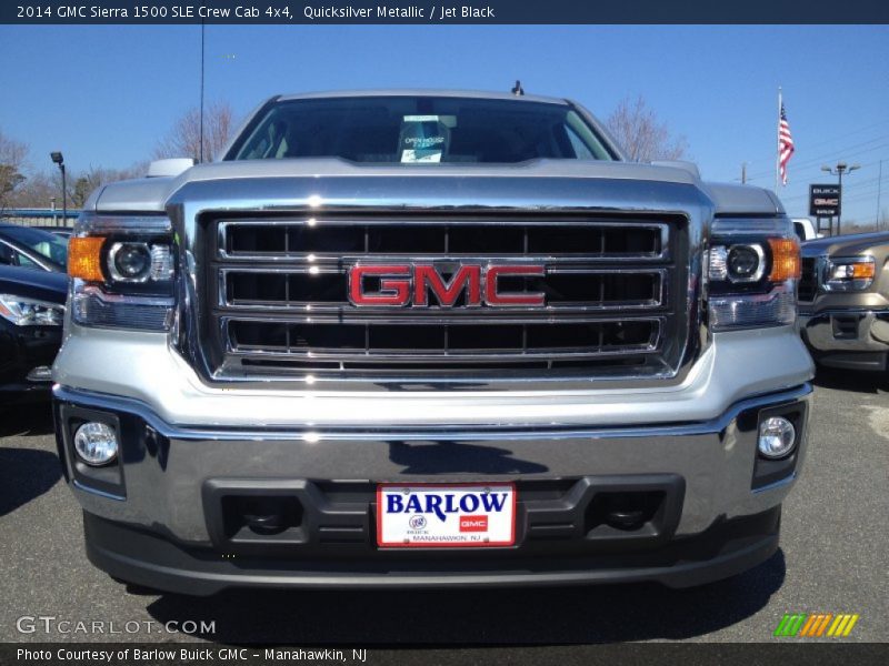 Quicksilver Metallic / Jet Black 2014 GMC Sierra 1500 SLE Crew Cab 4x4