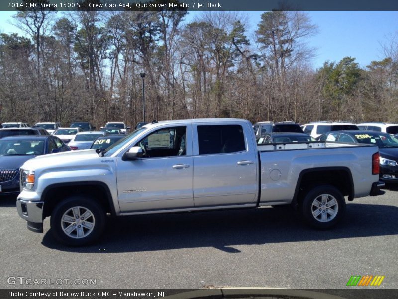 Quicksilver Metallic / Jet Black 2014 GMC Sierra 1500 SLE Crew Cab 4x4