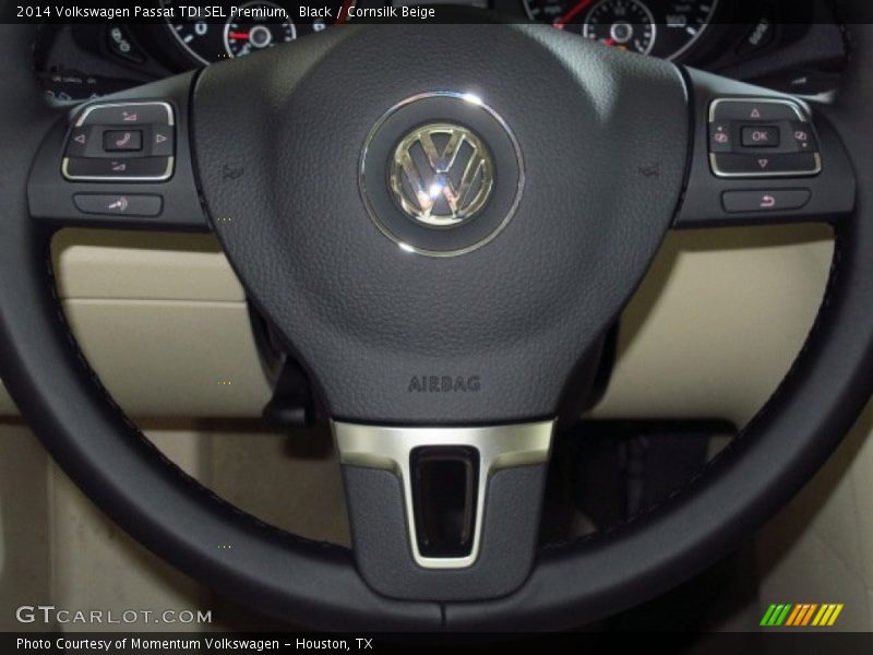 Black / Cornsilk Beige 2014 Volkswagen Passat TDI SEL Premium