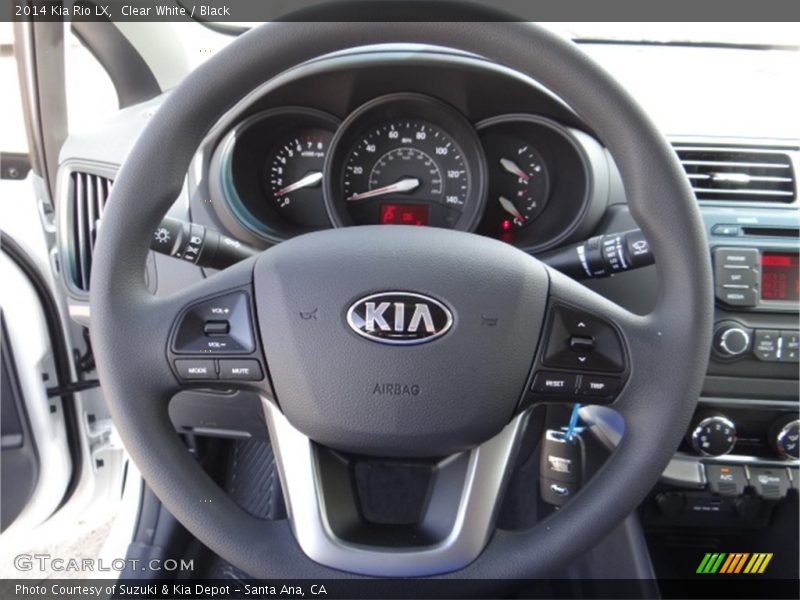 Clear White / Black 2014 Kia Rio LX
