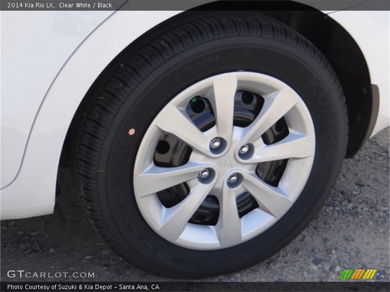 Clear White / Black 2014 Kia Rio LX