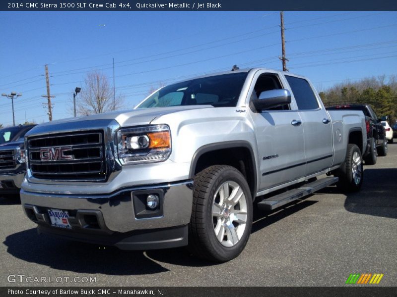 Quicksilver Metallic / Jet Black 2014 GMC Sierra 1500 SLT Crew Cab 4x4