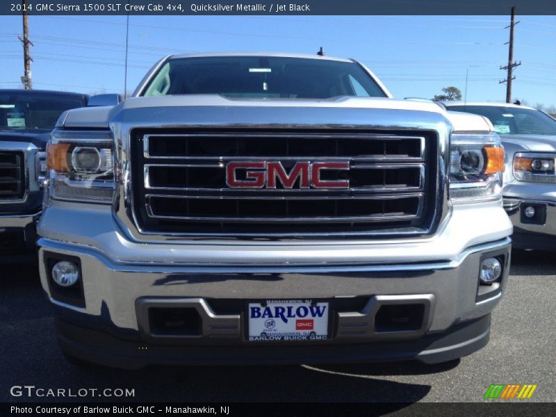 Quicksilver Metallic / Jet Black 2014 GMC Sierra 1500 SLT Crew Cab 4x4