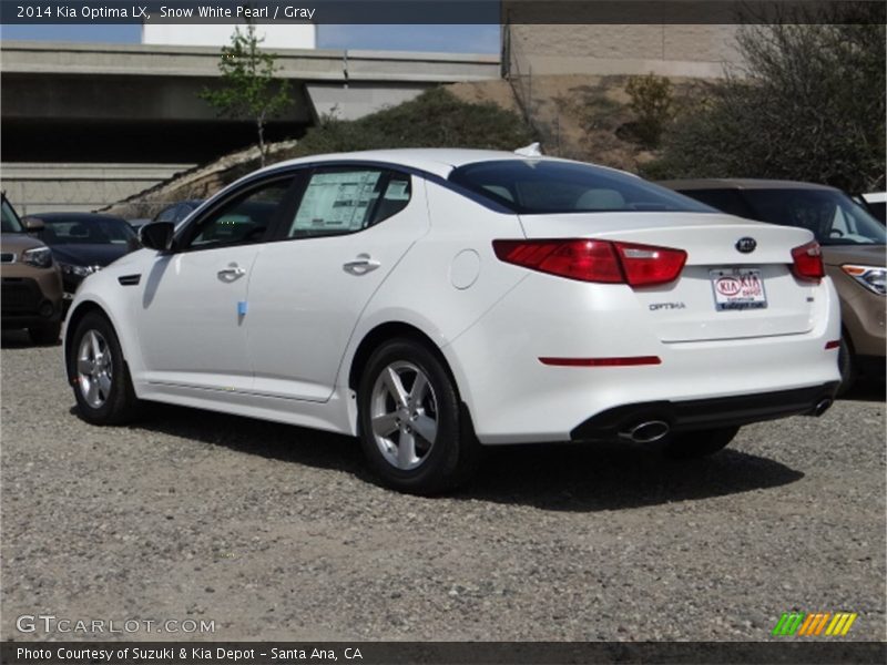 Snow White Pearl / Gray 2014 Kia Optima LX