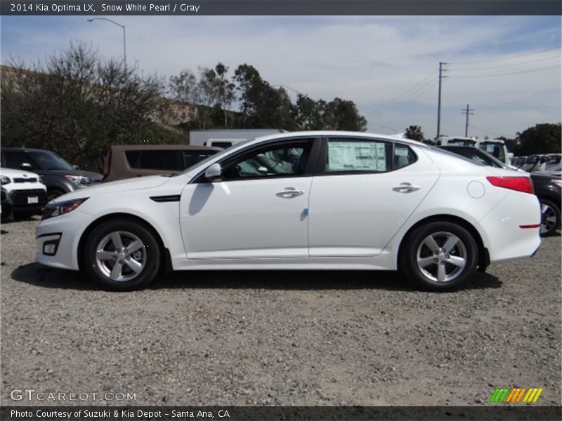 Snow White Pearl / Gray 2014 Kia Optima LX