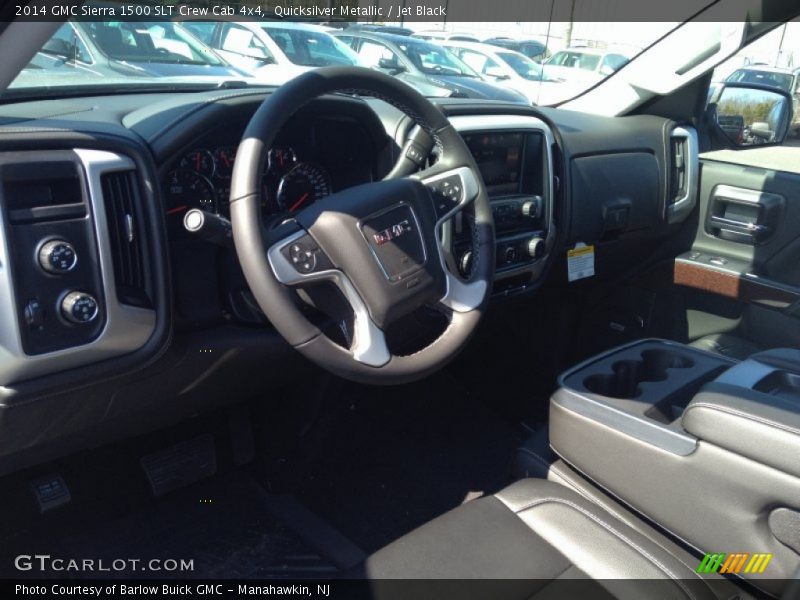 Quicksilver Metallic / Jet Black 2014 GMC Sierra 1500 SLT Crew Cab 4x4