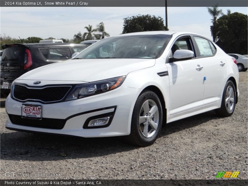 Snow White Pearl / Gray 2014 Kia Optima LX