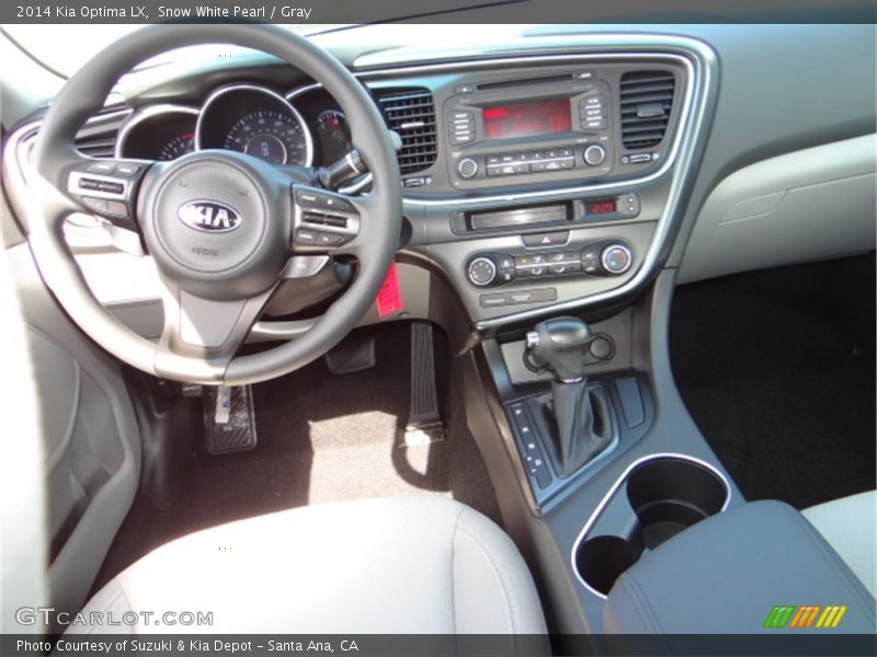 Snow White Pearl / Gray 2014 Kia Optima LX