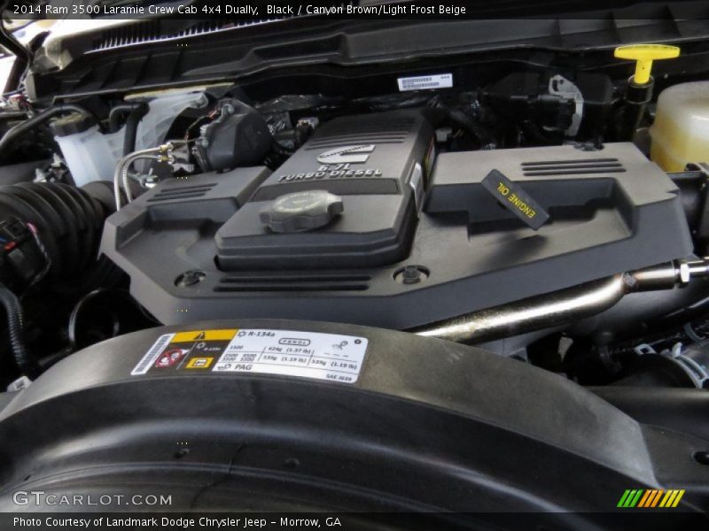 Black / Canyon Brown/Light Frost Beige 2014 Ram 3500 Laramie Crew Cab 4x4 Dually