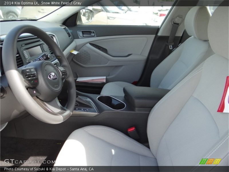 Snow White Pearl / Gray 2014 Kia Optima LX